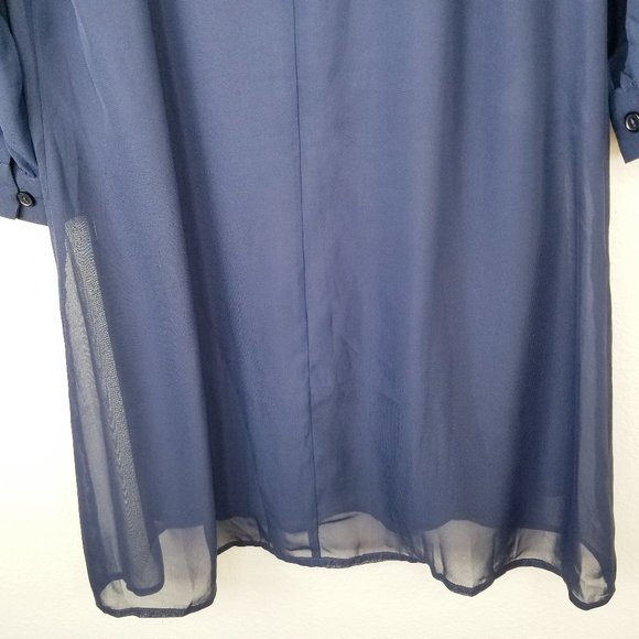 Want and Need Lattice Cutout Shift Dress Navy - Picture 6 of 13